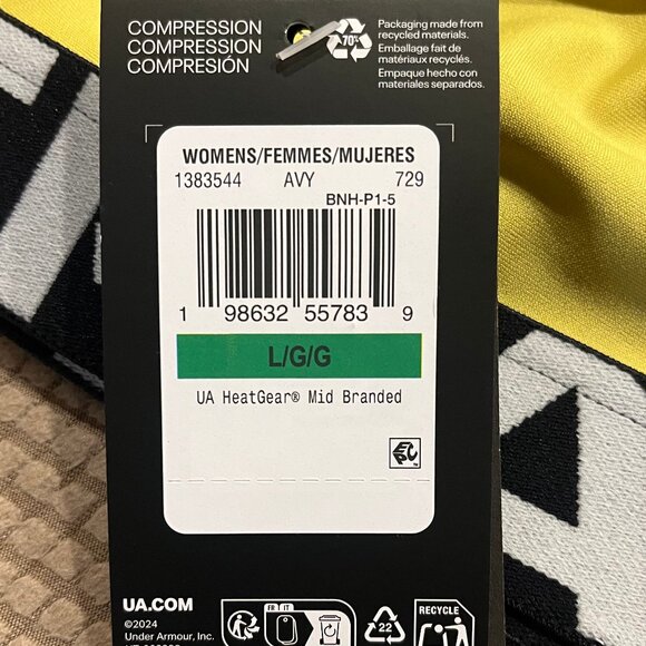 HeatGear® Armour Mid Branded Sports Bra - Picture 4 of 4